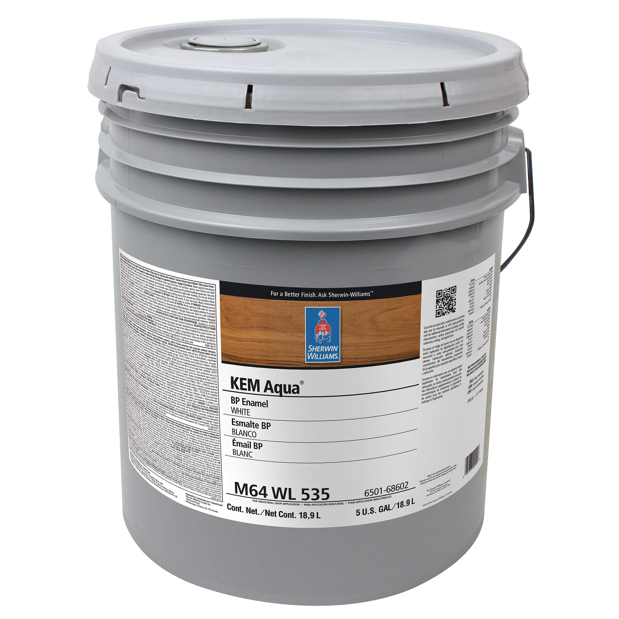 Lata de Pintura Kem Aqua BP Enamel White
